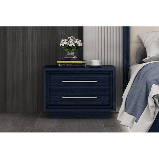 Whiteline Modern Living Alexander Nightstand in Blue Color - NS1937