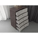 Whiteline Modern Living Berlin Chest Drawers - CD1754-CNUT/LGRY