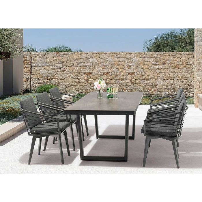 Whiteline Modern Living Doris Outdoor Dining Table - DT1836-DGRY