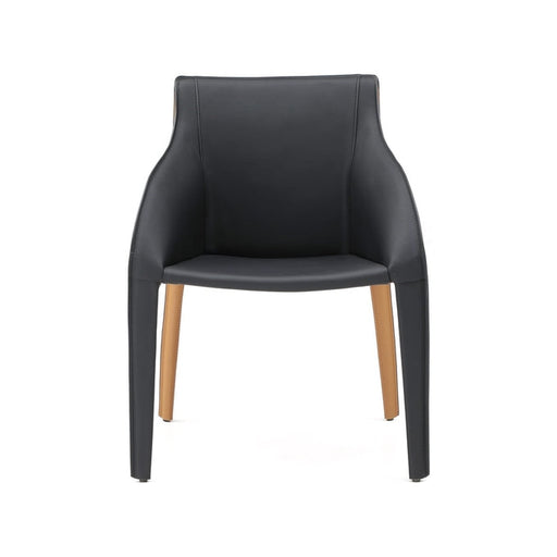 Whiteline Modern Living Emory Dining Armchair - DAC1881P-BLK/BRN