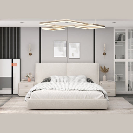 Whiteline Modern Living Eric King Bed in Beige Color - BK2011F