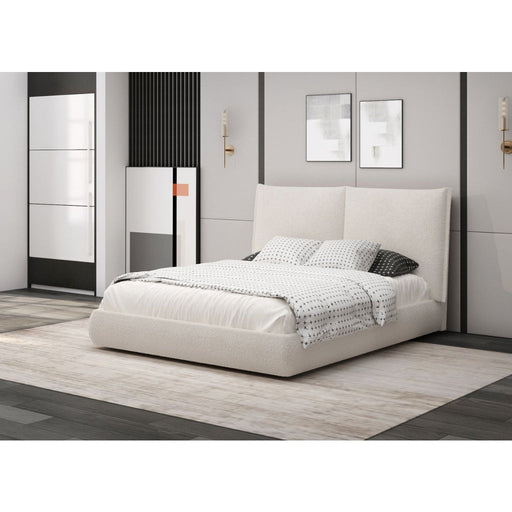 Whiteline Modern Living Eric Queen Bed in Beige Color - BQ2011F