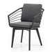 Whiteline Modern Living Kassey Outdoor Dining Armchair DAC1835-DGRY