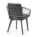 Whiteline Modern Living Kassey Outdoor Dining Armchair DAC1835-DGRY