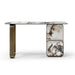 Whiteline Modern Living Kora Console - Co1884-Wht/blk/gld