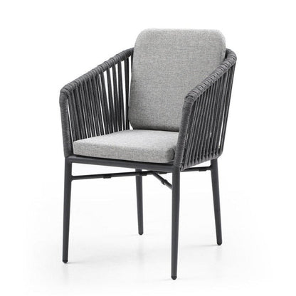 Whiteline Modern Living Lynn Outdoor Dining Armchair- DAC1837-LGRY