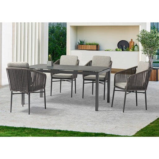 Whiteline Modern Living Lynn Outdoor Dining Table - DT1837-DGRY