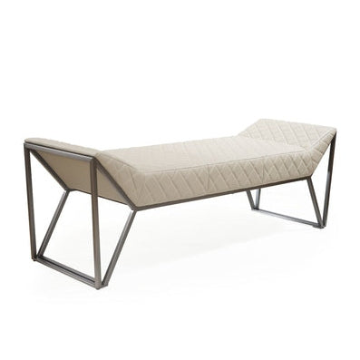 Whiteline Modern Living Mylo Bench in Light Grey Color - BN1950P