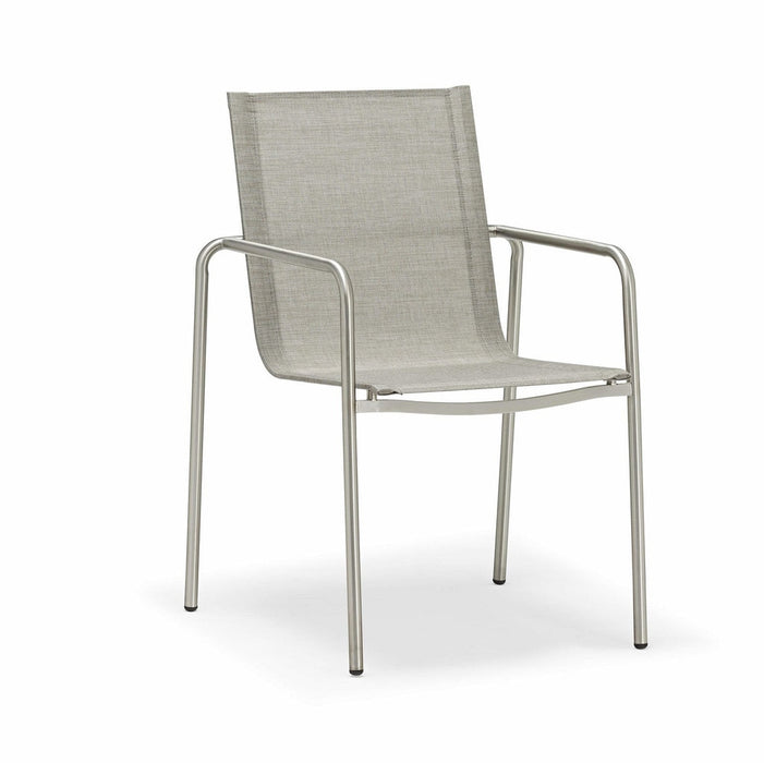 Whiteline Modern Living Paola Outdoor Dining Armchair - DAC1924-LGRY