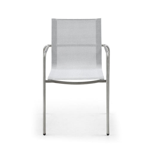 Whiteline Modern Living Paola Outdoor Dining Armchair - DAC1924-LGRY