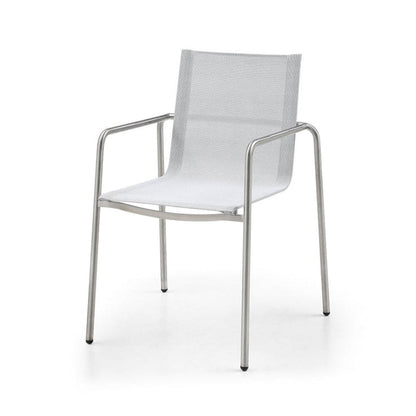 Whiteline Modern Living Paola Outdoor Dining Armchair - DAC1924-LGRY