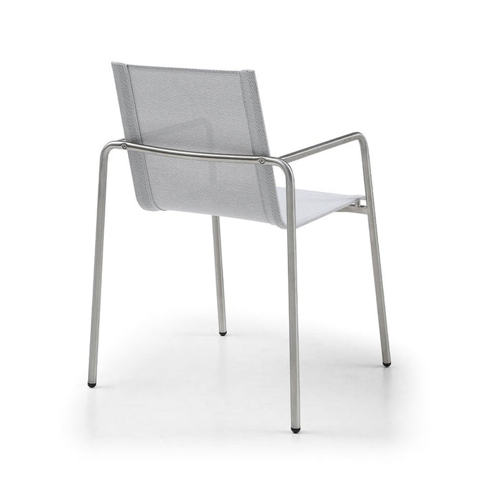 Whiteline Modern Living Paola Outdoor Dining Armchair - DAC1924-LGRY