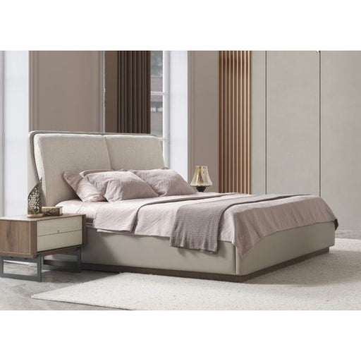 Whiteline Modern Living Romina King Bed in Light Grey Color - BK2020P