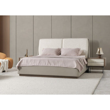 Whiteline Modern Living Romina Queen Bed in Light Grey Color - BQ2020P