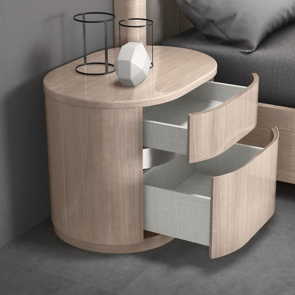 Whiteline Modern Living Waves Nightstand - NS1753