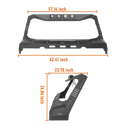 Hooke Road Windshield Frame Cover Visor Roof Sun Visor Cowl Body Armor(07-18 Jeep Wrangler JK) - HE.2060