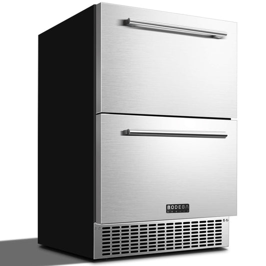 BODEGACOOLER 24 Inch Outdoor Drawer Beverage Refrigerator 149 Cans