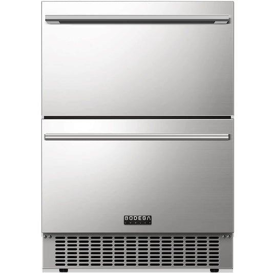 BODEGACOOLER 24 Inch Outdoor Drawer Beverage Refrigerator 149 Cans
