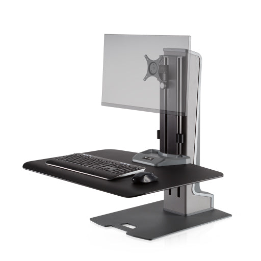 Innovative Winston-E Workstation Electric Single Monitor Standing Desk Converter - IOP224