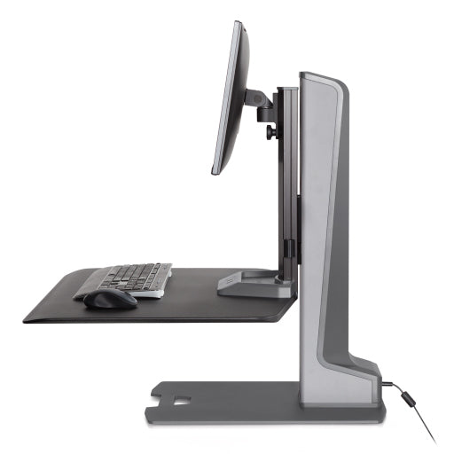 Innovative Winston-E Workstation Electric Single Monitor Standing Desk Converter - IOP224