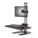 Innovative Winston Workstation Single Monitor Adjustable Standing Desk Converter - 18088