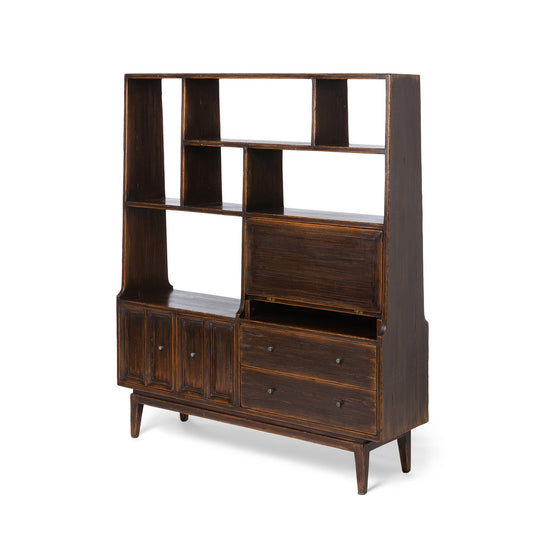 Park Hill Collection Campbell Etagere Cabinet - Versatile Multi-Functional Storage for Home Office & Living Room Decor - EFC26002