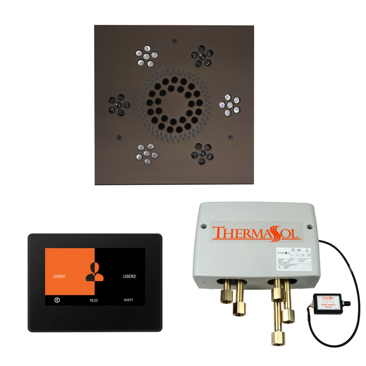 Smart Shower Kit | Waterproof 10" Device | The "Wellness Shower Package" by ThermaSol w/ ThermaTouch - WSP10S-AB