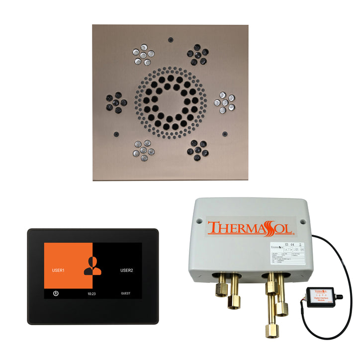 Smart Shower Kit | Waterproof 10" Device | The "Wellness Shower Package" by ThermaSol w/ ThermaTouch - WSP10S-AB