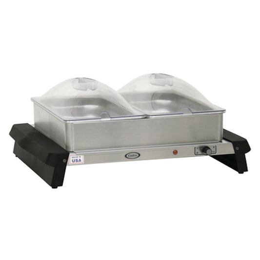 Cadco WTBS-23P Countertop 18-1/4" Double Buffet Warmer - CDWTBS23P