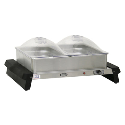 Cadco WTBS-23P Countertop 18-1/4" Double Buffet Warmer - CDWTBS23P
