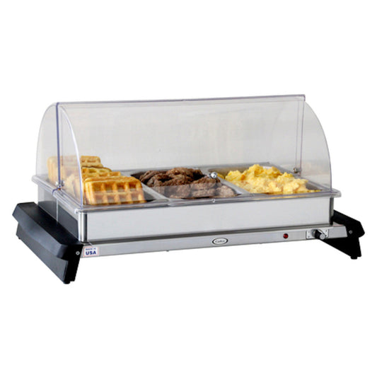 Cadco WTBS-3RT Countertop Triple Buffet Server - CDWTBS3RT