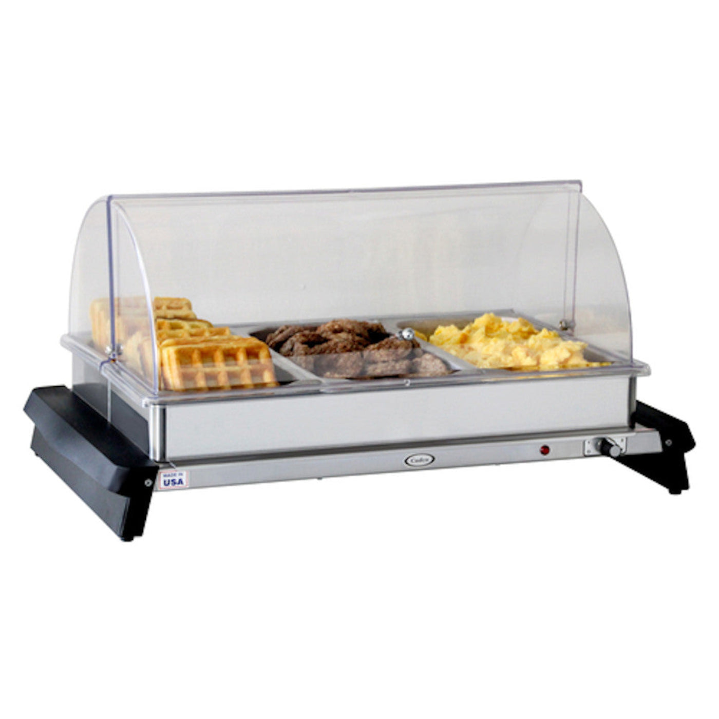 Cadco WTBS-3RT Countertop Triple Buffet Server - CDWTBS3RT