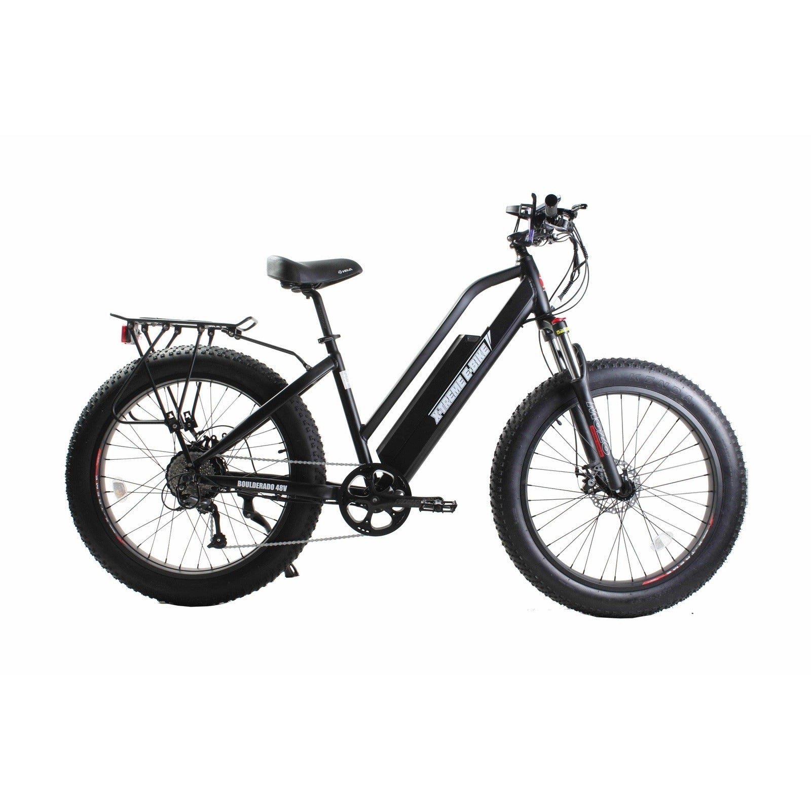 X-Treme Boulderado 48 Volt 10.4 Amp or 17 Amp Fat Tire Step-Through Electric Mountain Bicycle