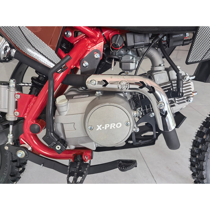 X-PRO X26 125cc Dirt Bike with 4-Speed Manual Transmission, Kick Start, Big 14"/12" Tires! Zongshen Brand Engine - DB-K002-Black2