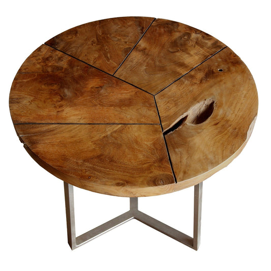New Pacific Direct Leon Reclaimed Teak Wood Side/ End Table -  9600025