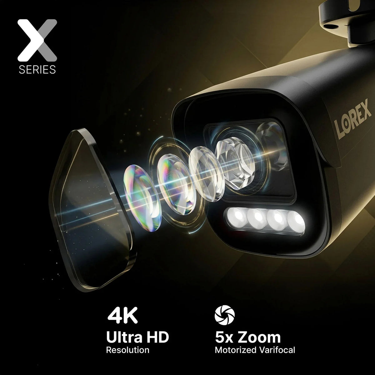 Lorex Connect X Series 4K 32-Channel Wired NVR System with X3 Bullet Security Cameras - 8TB (Cables not included)