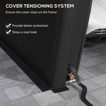 Outsunny 12' x 20' Portable Garage, Heavy Duty Carport, Ventilation Windows, Large Roll-up Door, Black - 84C-451V00BK