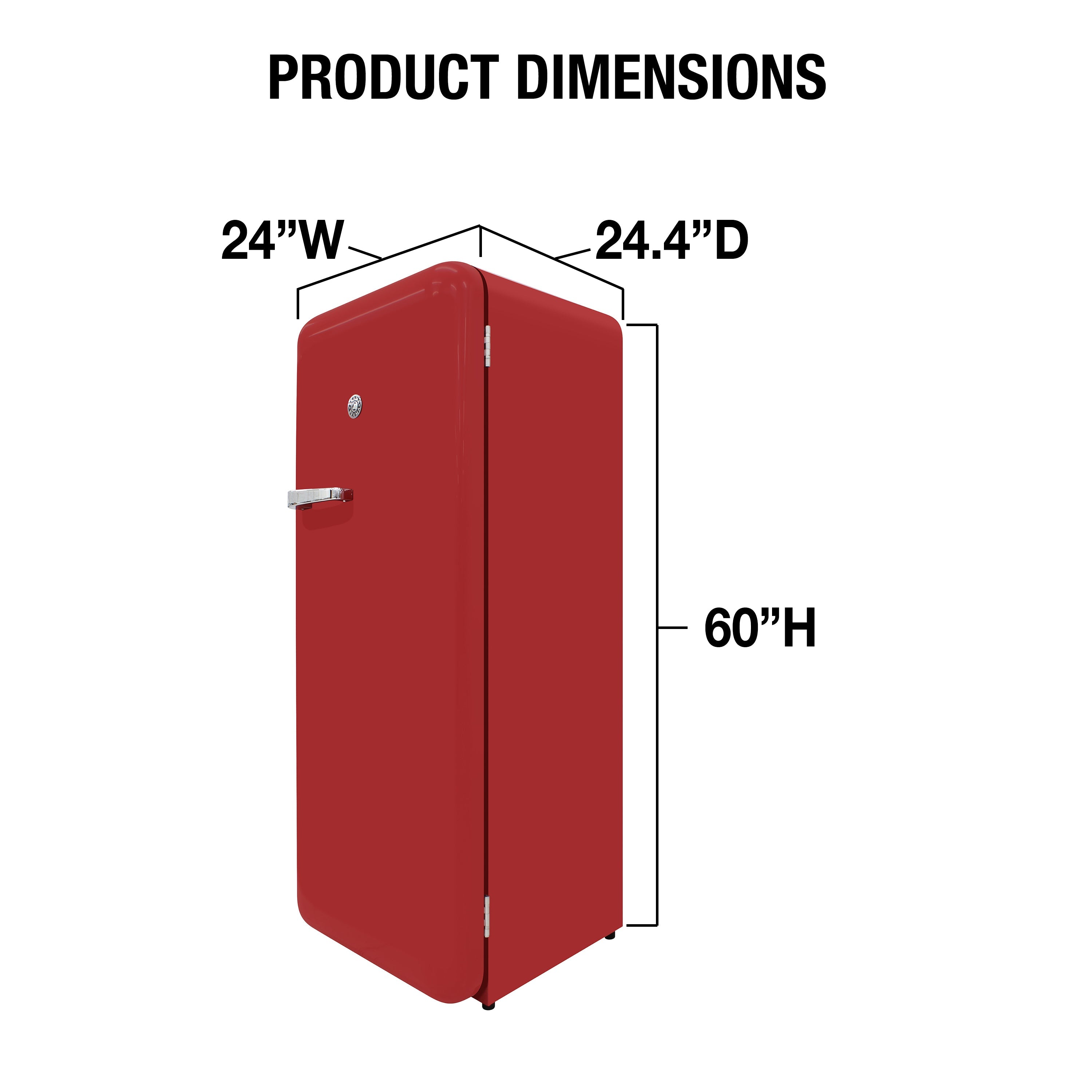 Vinotemp Retro Refrigerator, in Red - BR-RETRO-01-R