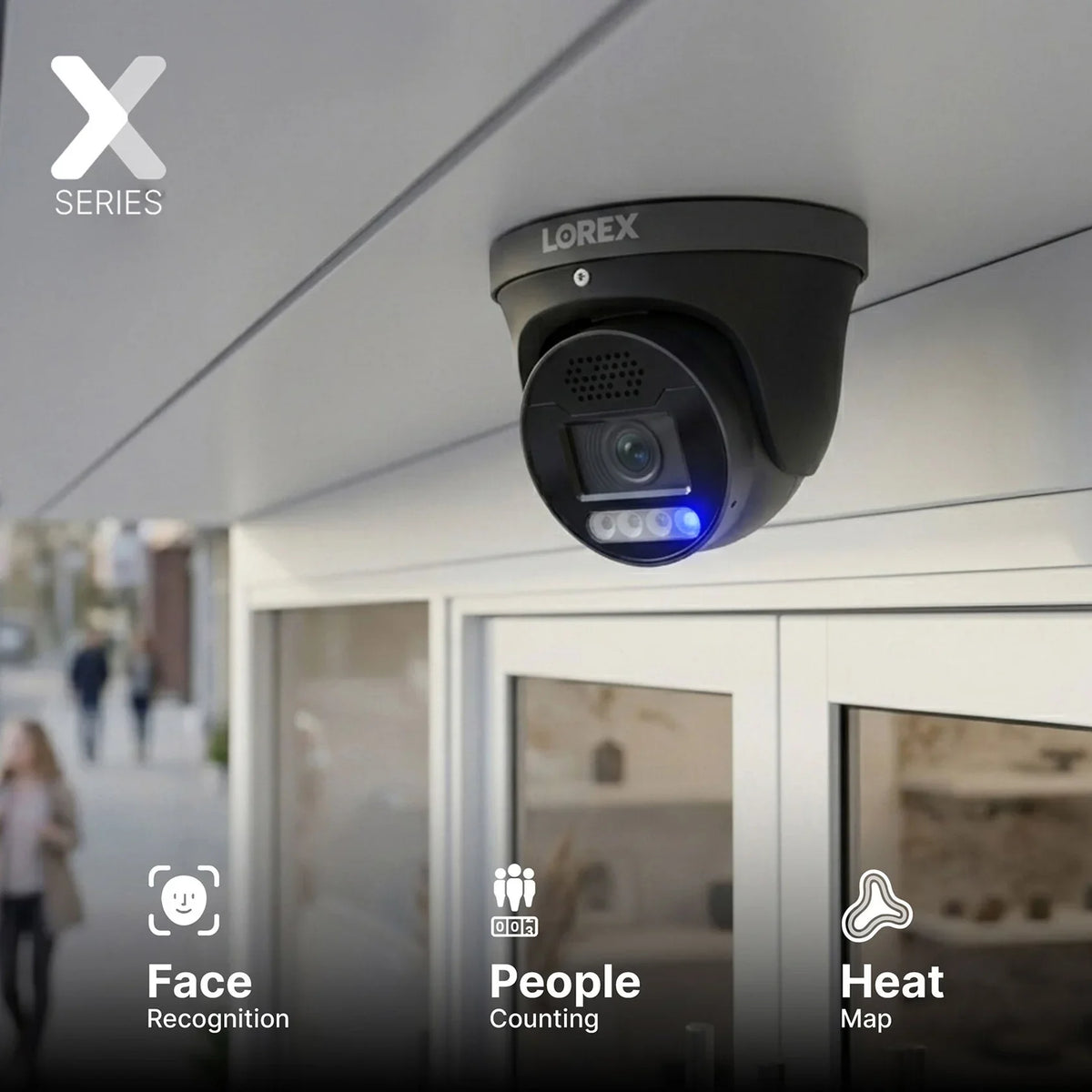 Lorex Connect X Series 4K 8-Channel Wired NVR System with X5 Turret Security Cameras - 2TB (Cables not included)