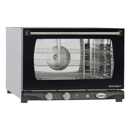 Cadco XAF-113 Electric Countertop Convection Oven with Manual Time, Temperature, and Humidity Controls - CDXAF113
