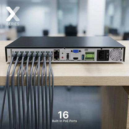 Lorex Connect X Series 4K 32-Channel Wired NVR System with X3 Bullet Security Cameras - 8TB (Cables not included)