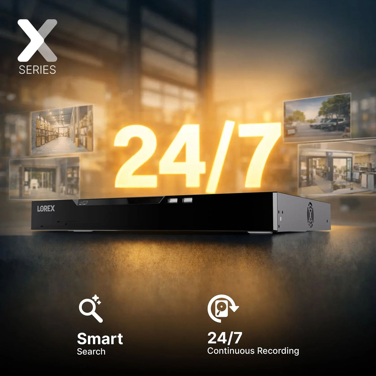 Lorex Connect XC 4K 32-Channel Commercial NVR with 16-Port PoE Switch - 8TB