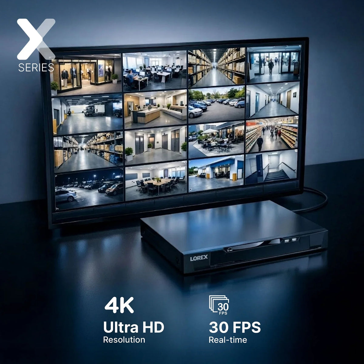 Lorex Connect X Series 4K 8-Channel Wired NVR System with X5 Turret Security Cameras - 2TB (Cables not included)