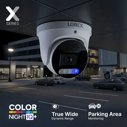 Lorex Connect X Series 4K 8-Channel Wired NVR System with X5 Turret Security Cameras - 2TB (Cables not included)