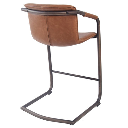 New Pacific Direct Indy PU Leather Counter Stool, (Set of 2) - 1060004-215