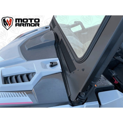 Moto Armor Yamaha Wolverine RMAX Front Glass Windshield - MA-RMAX-WS-GLS-BLK-C-Y