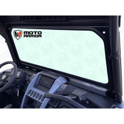 Moto Armor Yamaha Wolverine RMAX Front Glass Windshield - MA-RMAX-WS-GLS-BLK-C-Y