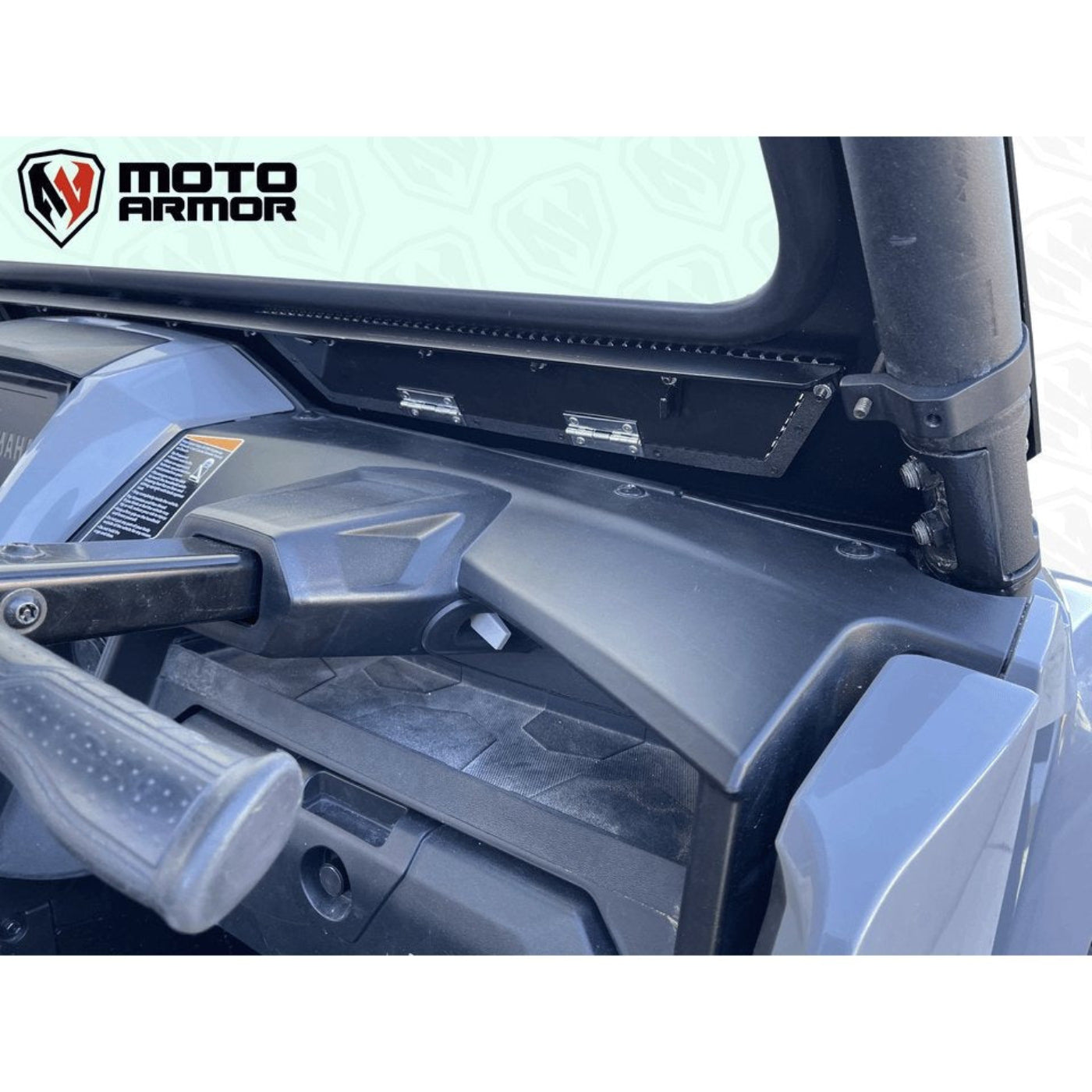 Moto Armor Yamaha Wolverine RMAX Front Glass Windshield - MA-RMAX-WS-GLS-BLK-C-Y