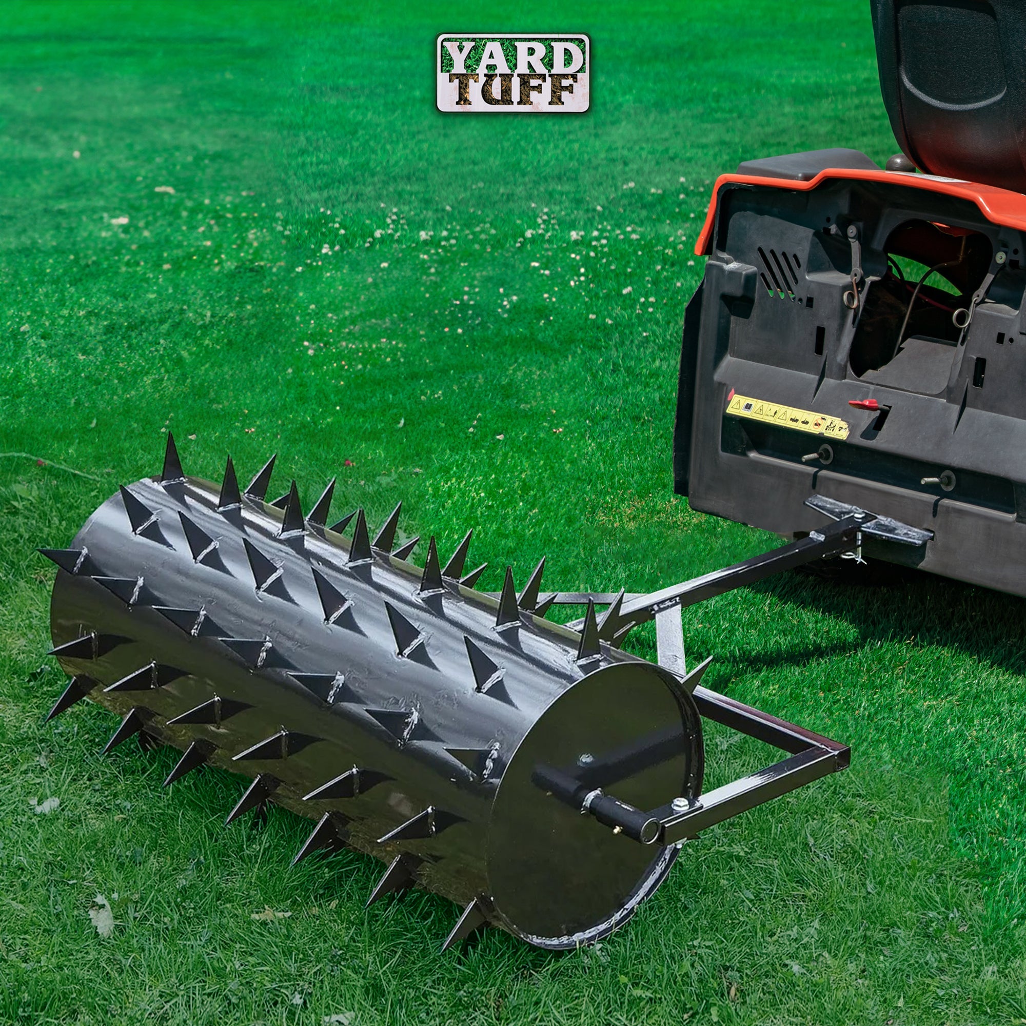 Yard Tuff Steel Spike Lawn Aerator Roller with 36-Inch Width, Black - 100711