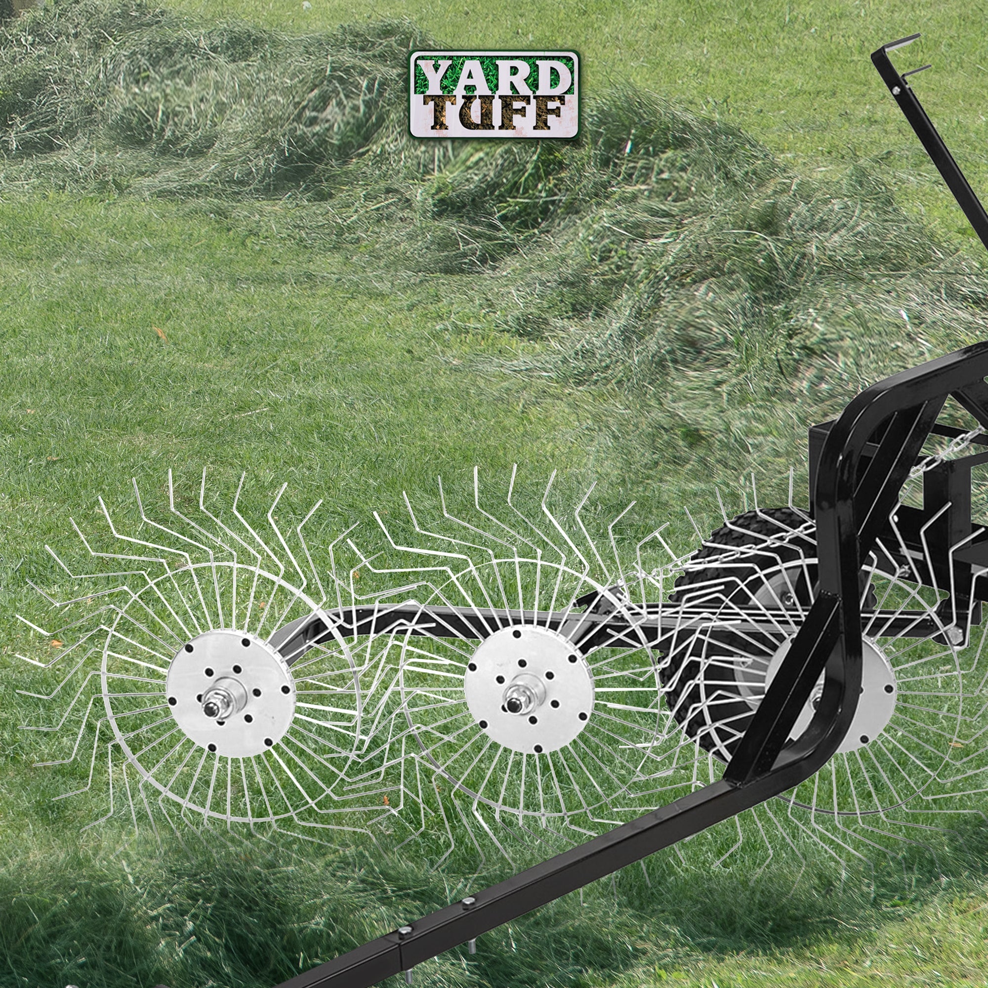 Yard Tuff ACR-600T 55 Inch Steel Tow Behind Acreage Rake with Pin Style Hitch - 276286